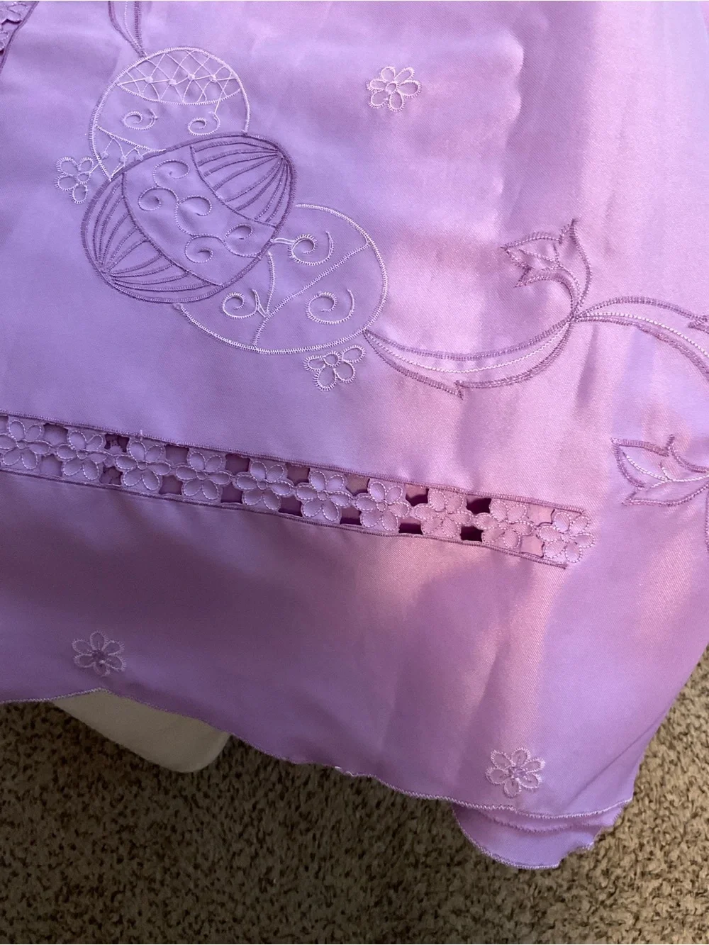 Lavender Embroidered Tablecloth - Brand Unspecified